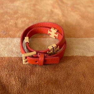 Tory Burch orange T strappy bracelet